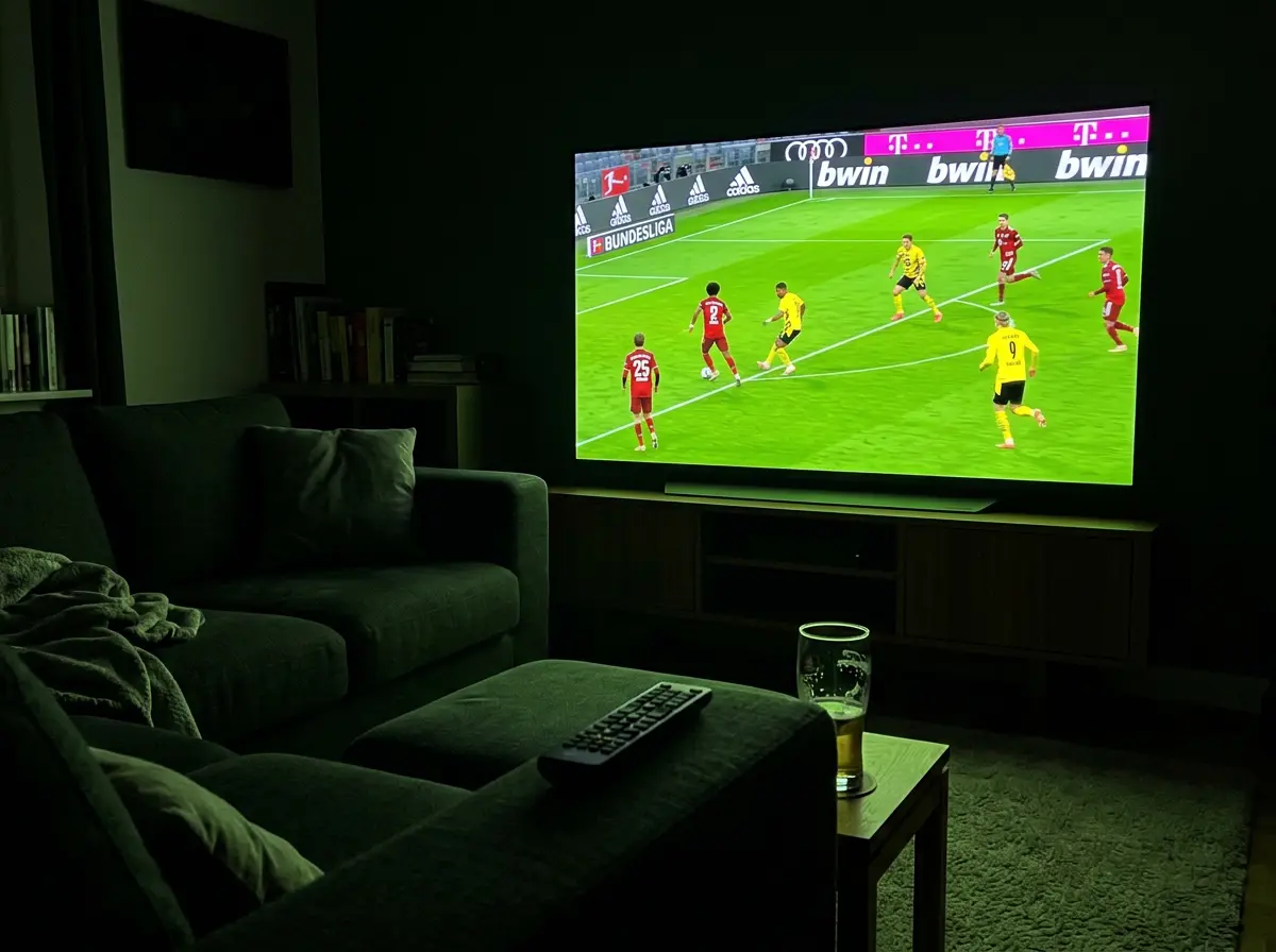 Apuestas en vivo en la Bundesliga durante un partido en un estadio aleman